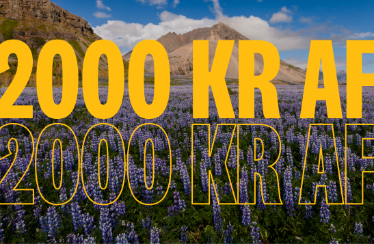 TVÖÞÚSUNDKALL AF.  ALLA ÞRIÐJUDAGA.